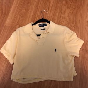 Yellow Polo Ralph Lauren crop top